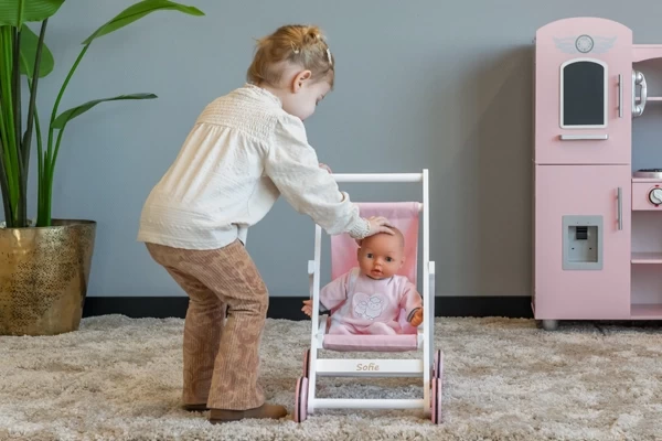 Optioneel: personaliseer de poppenbuggy