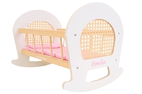 Voor poppenwieg rotan