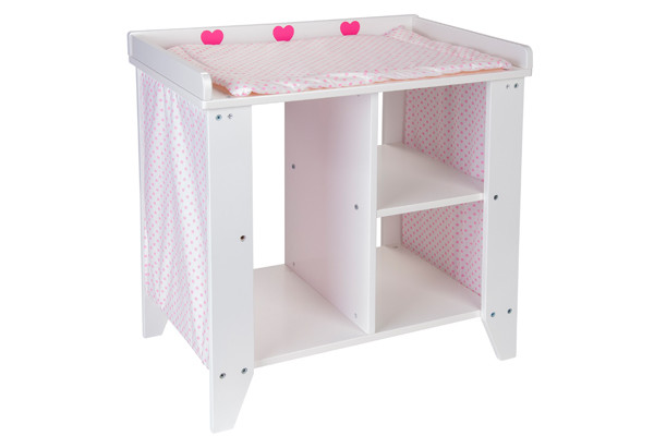 Prachtige wit-roze commode van Woodtoys.