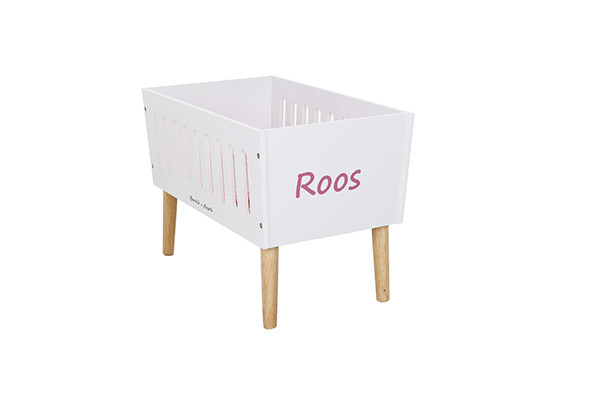 Optioneel: roze naamsticker.