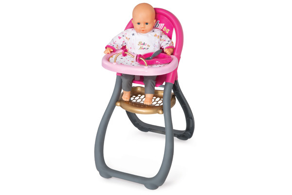 Roze hoge poppenstoel van Smoby.