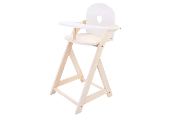 Stabiele houten poppenstoel