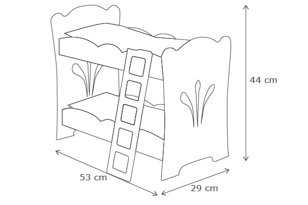 Het formaat van de stapelbed 